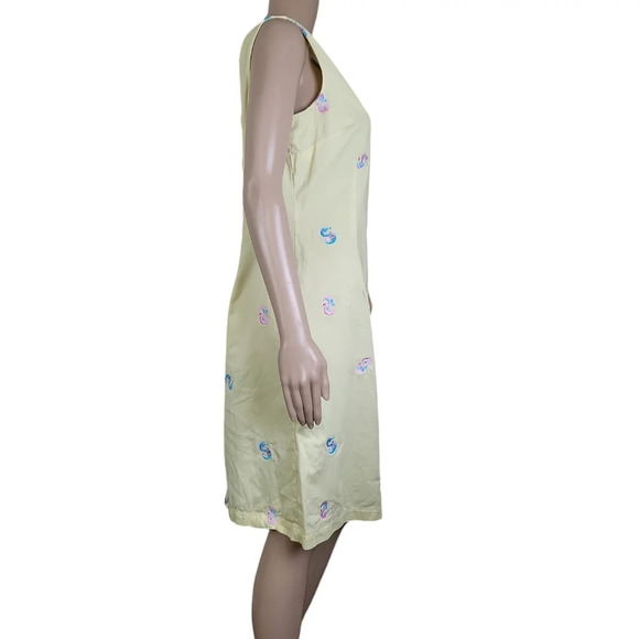 C.B. Casual Yellow Tank Dress Seahorse Print - Picture 4 of 5